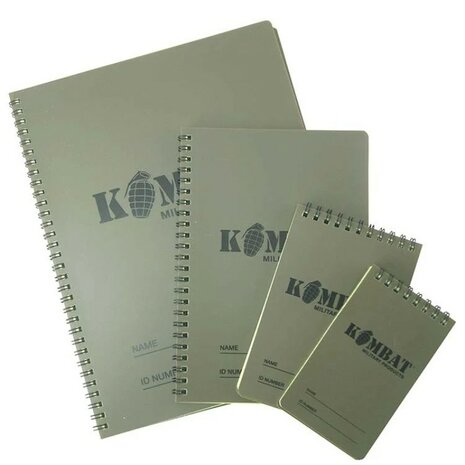 Kombat tactical all weather notitieblok A4 28 x 21 cm, legergroen