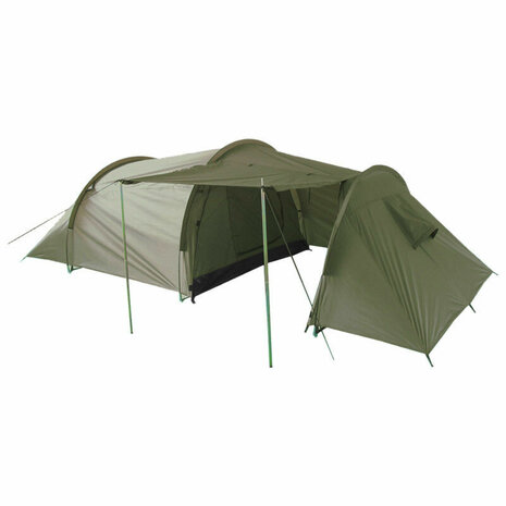 Mil-Tec trekking tent 3-persoons, olijfgroen, met grondzeil en opbergruimte