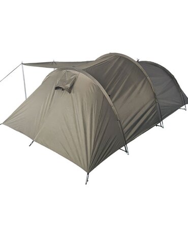 Mil-Tec trekking tent 3-persoons, olijfgroen, met grondzeil en opbergruimte