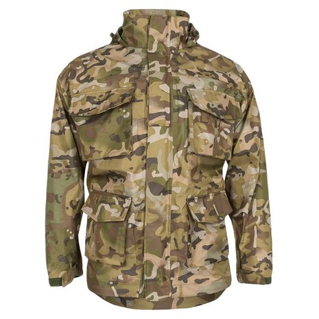 Highlander Typhoon Smock regenjas met capuchon, AB-Tex ademend, HMTC Multicam