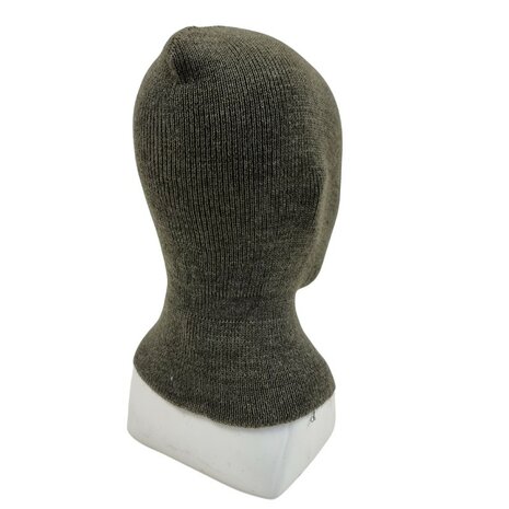 Duitse Bundeswehr leger Balaclava / Bivakmuts 1-gaats 100% Wol kort, Cold weather, grijs/foliage