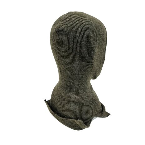 Duitse Bundeswehr leger Balaclava / Bivakmuts 1-gaats 100% Wol lang, Cold weather, grijs/foliage