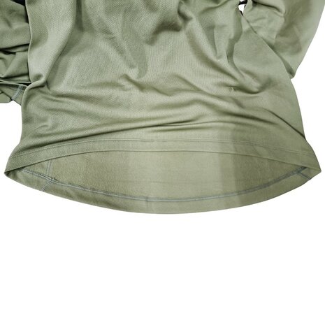 Thermolite thermische longsleeve onderhemd met col en rits, Base layer, olijfgroen