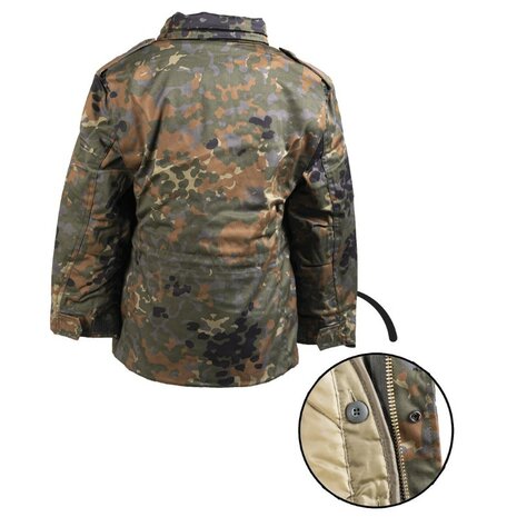Mil-Tec US Kids field jacket M65 with removable liner, Flecktarn