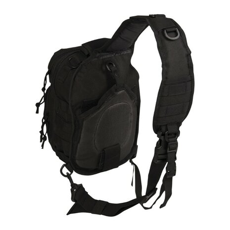 Mil-tec One strap rugzak 15l, Assault, zwart