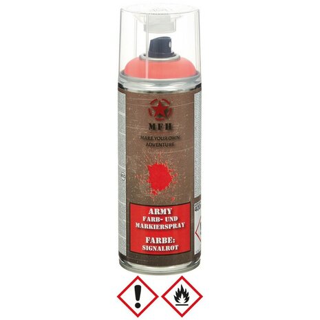 MFH Spuitbus army paint 400ML, RAL3001 signaal rood