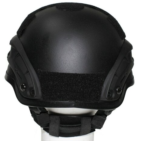 MFH US MICH 2002 airsoft helm met rails, ABS, zwart
