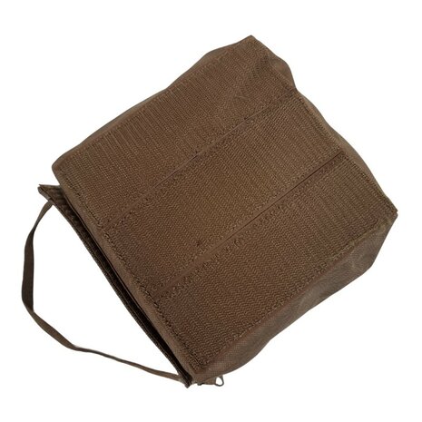 Danish army packing cube organizer with velcro back, size 1, Dark coyote