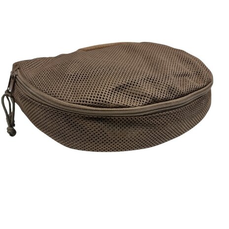 Danish army packing cube organizer with velcro back, size 4, Dark coyote