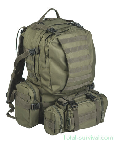 Mil-Tec Defense pack assembly rugzak, 36L, medium, olijfgroen