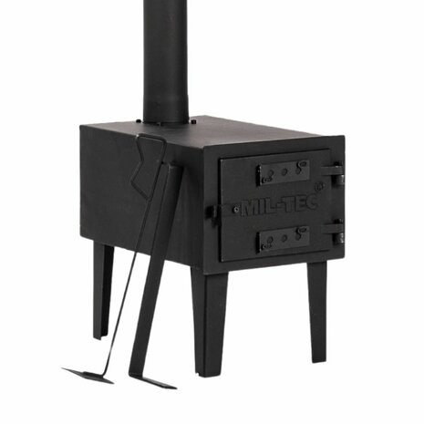 Mil-tec tent kachel compact 16,5 Kg met schoorsteen