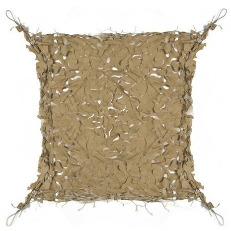Mil-Tec broadleaf camouflagenet / schaduwzeil 4 x 4 m, Coyote tan
