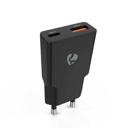 Nedis USB oplader 30 W GaN PD3.0 30W, Snellaad functie, Automatische Voltage Selectie, zwart