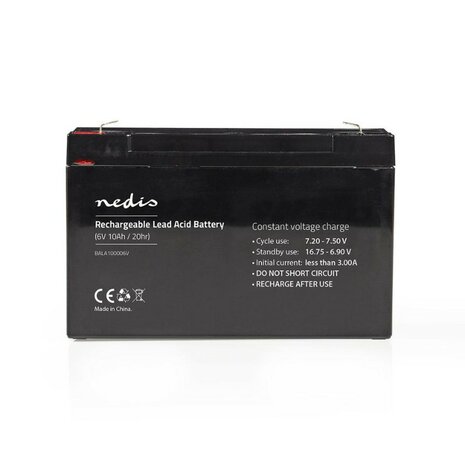 Nedis oplaadbare loodaccu 6V 10000 mAh