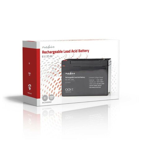 Nedis oplaadbare loodaccu 6V 10000 mAh