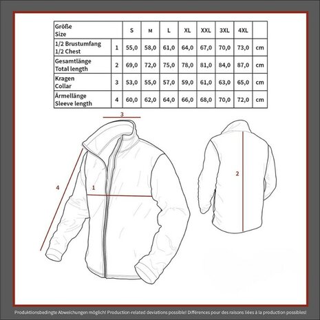 MFH Fleecejas "Combat", Rip stop, zwart