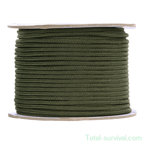 Fosco Paracord 3mm vert olive, longueur 60 mètres en rouleau