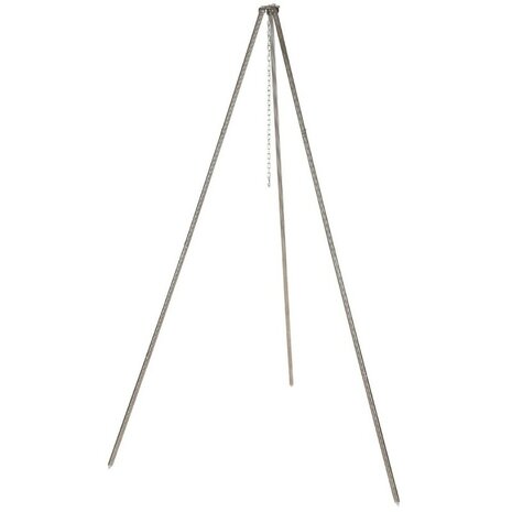 Fox outdoor stainless steel tripod, heavy duty, 1.9m, with chain and hook