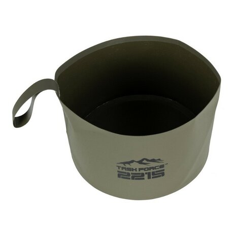 TF-2215 seau pliable / vasque 10L PVC , vert olive