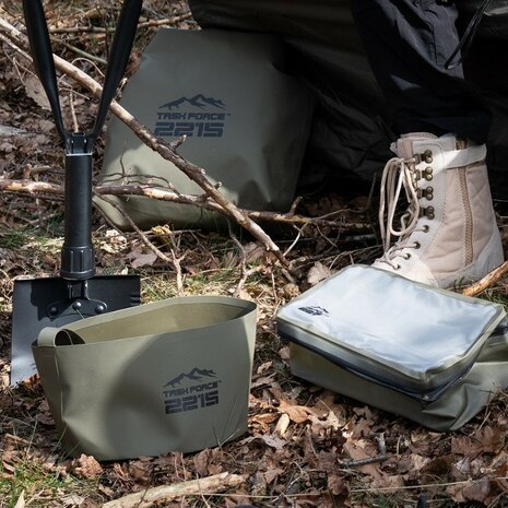 TF-2215 seau pliable / vasque 10L PVC , vert olive