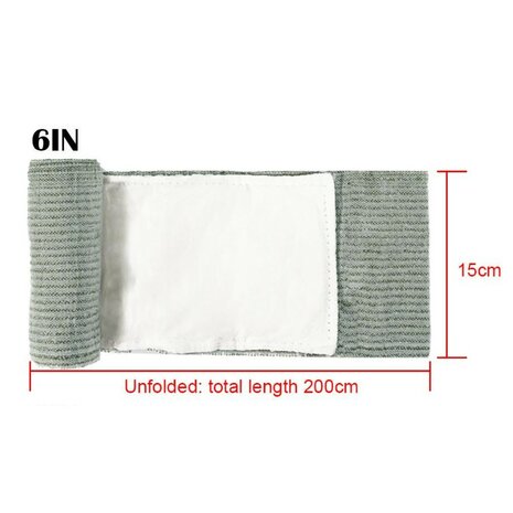 6" Israeli trauma bandage / drukverband with pressure applicator