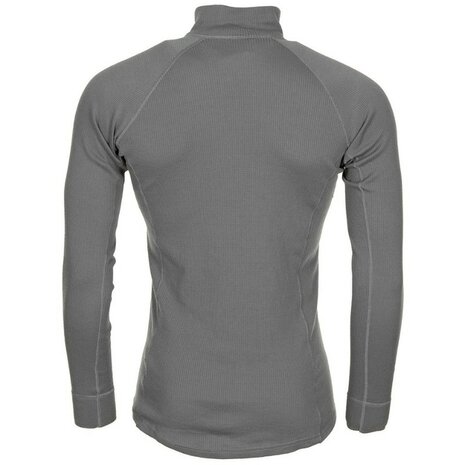 Thermowave Thermo-Langarm-Unterhemd mit Rollkragen und Reißverschluss, Silverplus Antimicrobial, Grau