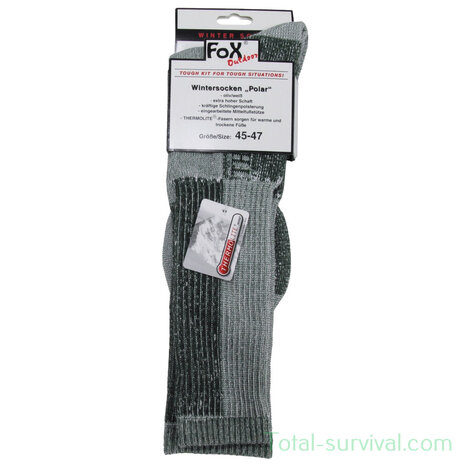 Fox Outdoor THERMOLITE® Thermo-Wintersocken "Polar", grün-weiß