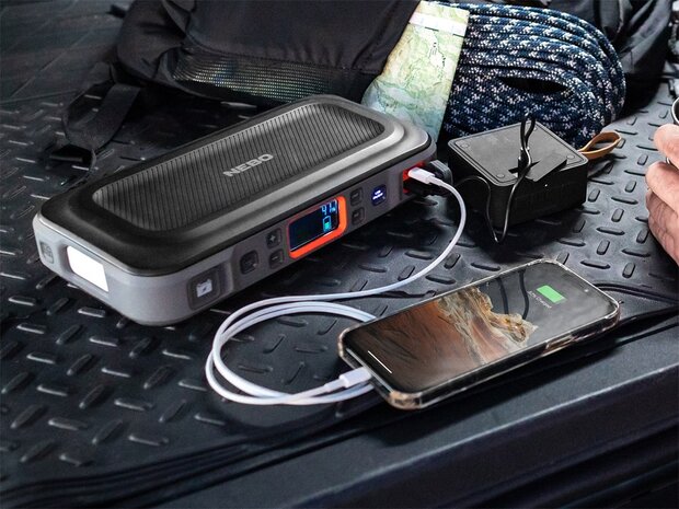 Nebo Assist Air Jump Starter draagbare powerbank 26.000 mAh