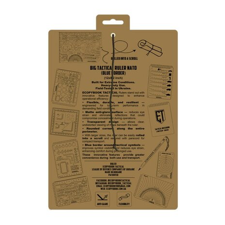 Ecopybook Big Tactical Ruler NATO Blue