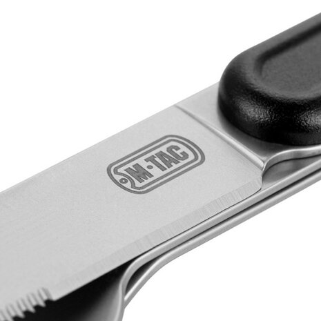 M-Tac 3-in-1 bestekset RVS, zwart