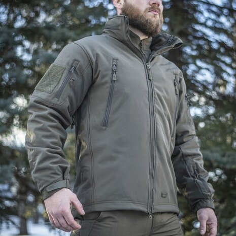 M-Tac Delta 3 softshell jas met modulaire fleece liner, Ranger green