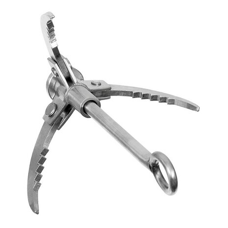 MFH inklapbaar werpanker RVS met 15 M polyester touw