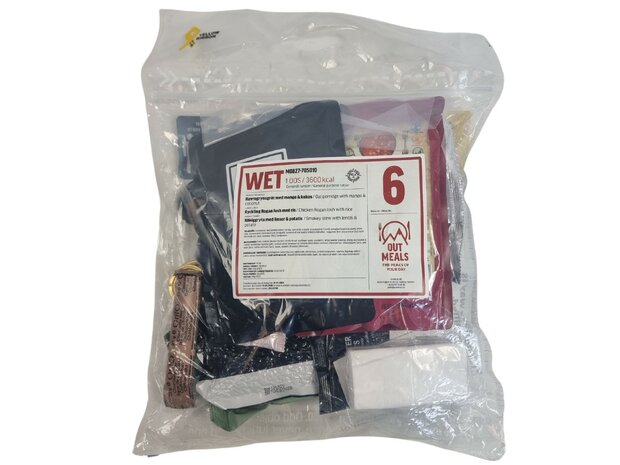 Out Meals MRE Meal Ready-to-Eat 24-uur rantsoen, Menu set 3 