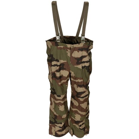 Franse leger regenbroek met broekdragers, Gore-tex, CCE camo