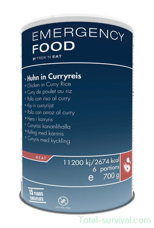Trek 'n Eat, Emergency Food H&uuml;hnchen in Curryreis 700G Dose