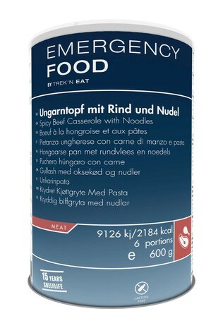 Trek 'n Eat, Emergency Food Ungarntopf mit Rind und Nudel 600G Dose