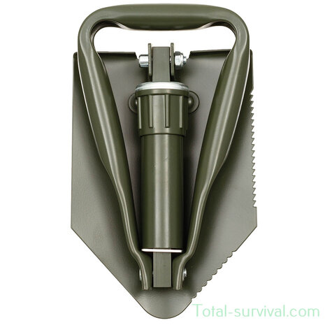 Pelle pliable Arm&eacute;e hollandaise en 3 parties avec  poche Molle, woodland DPM