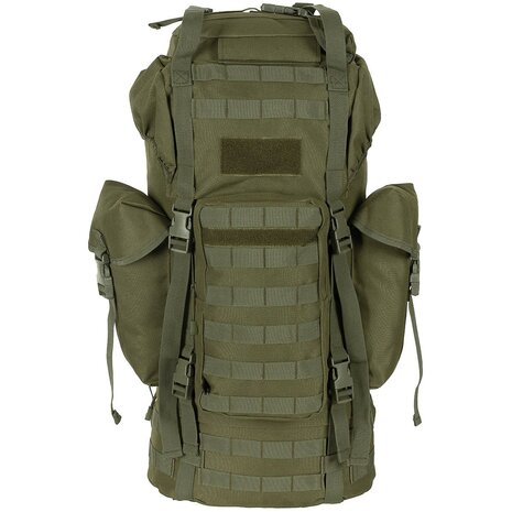Sac &agrave; dos MFH Bundeswehr Molle Combat, 65l, cadre en aluminium, vert olive