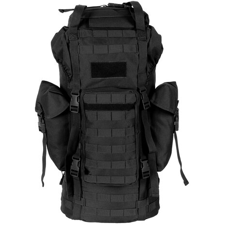 Sac &agrave; dos MFH Bundeswehr Molle Combat, 65l, cadre en aluminium, noir