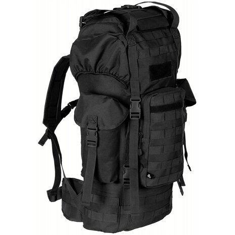 Sac &agrave; dos MFH Bundeswehr Molle Combat, 65l, cadre en aluminium, noir