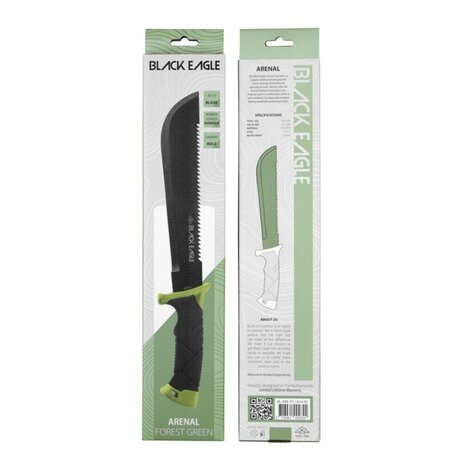 Black Eagle Arenal Bushmes / Machete Forest Green met nylon hoes
