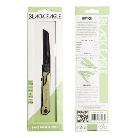 Black Eagle Bryce Multifunktionsmesser, Edelstahl, Waldgr&uuml;n