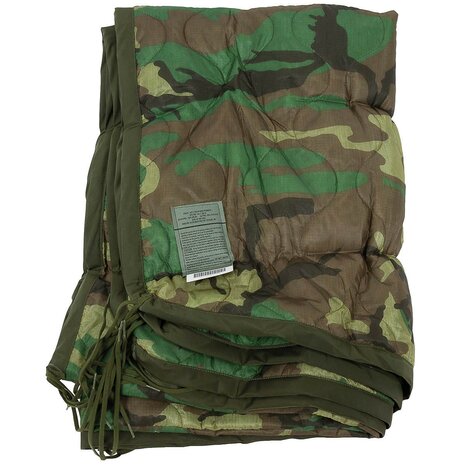 US army Poncho Liner (Woobie / Steppdecke), Woodland camo