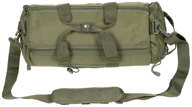 Mallette de transport operations MFH Molle avec bandouli&egrave;re, 12L, vert olive