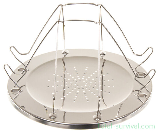 Fox outdoor camping toaster opvouwbaar, voor 4 schijven met tang, RVS