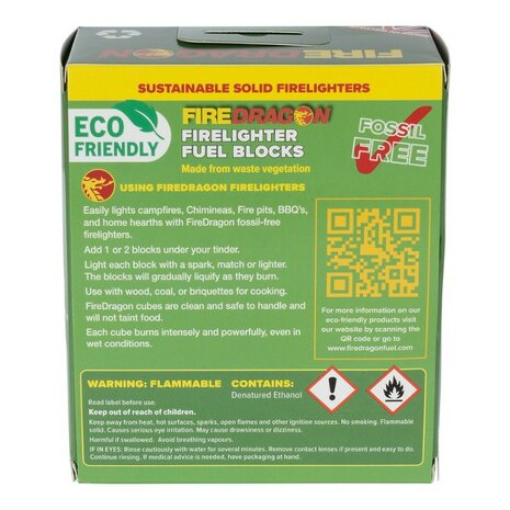 FIREDRAGON Combustible solide, 162g (12 barres @ 27g) CN347A