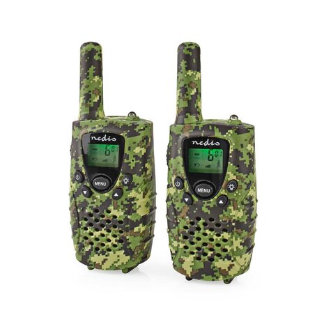 Nedis TK0810 PTT/VOX Walkie-Talkie Set inkl. Headsets, bis zu 8 km, Digital Woodland
