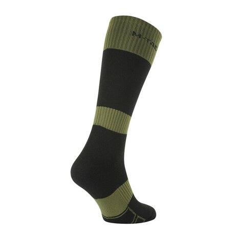 M-Tac chaussettes tactiques d'hiver, hautes, en laine/acrylique, vert olive/noir