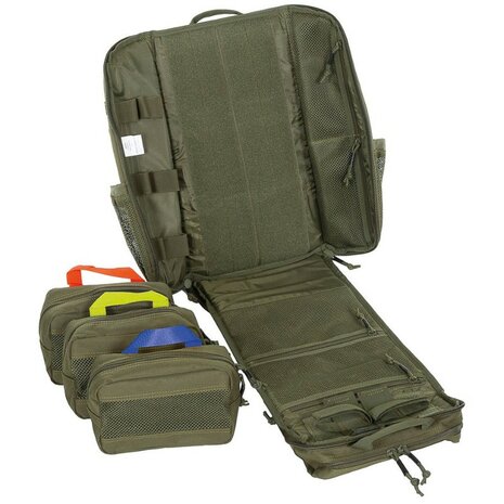 MFH Sac &agrave; dos m&eacute;dical Medic Field Pack 30 grand format avec compartiments, vert olive