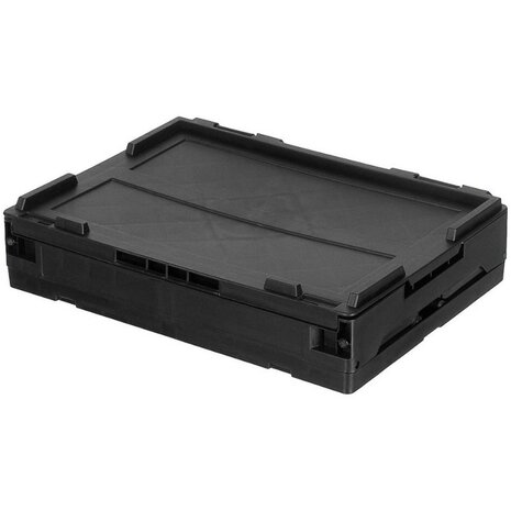 MFH Kunststoff Transportkoffer 20L, faltbar und stapelbar, schwarz